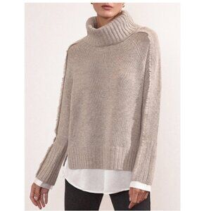 Brochu Walker The Jolie Fringe Layered Looker Sweater Size Small